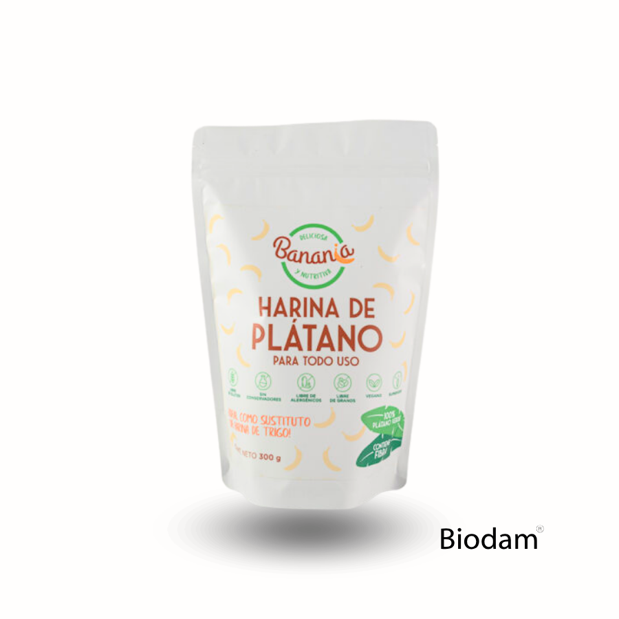 HARINA DE PLATANO PARA TODO USO,  300G, BANANIA