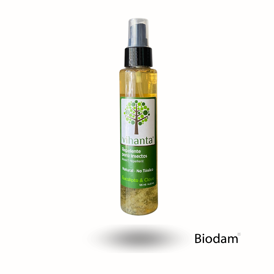 REPELENTE PARA INSECTOS, NATURAL NO TOXICO 125 ML, VIHANTA